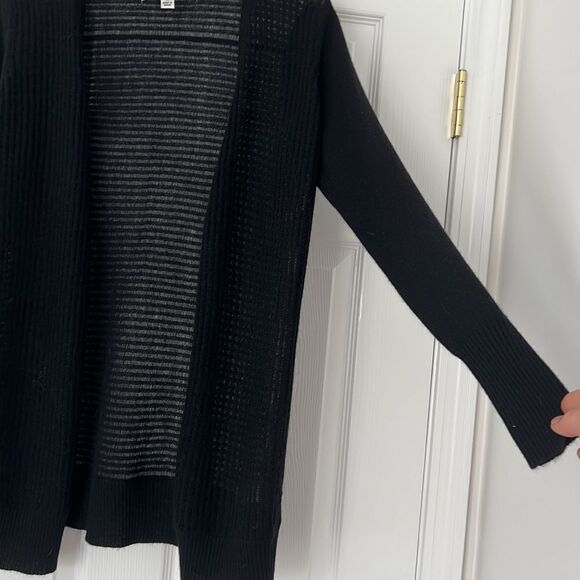 Max studio 100% pure black cashmere cardigan Sz medium - Picture 4 of 6